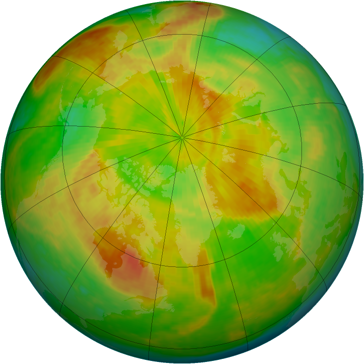 Arctic ozone map for 21 May 2004